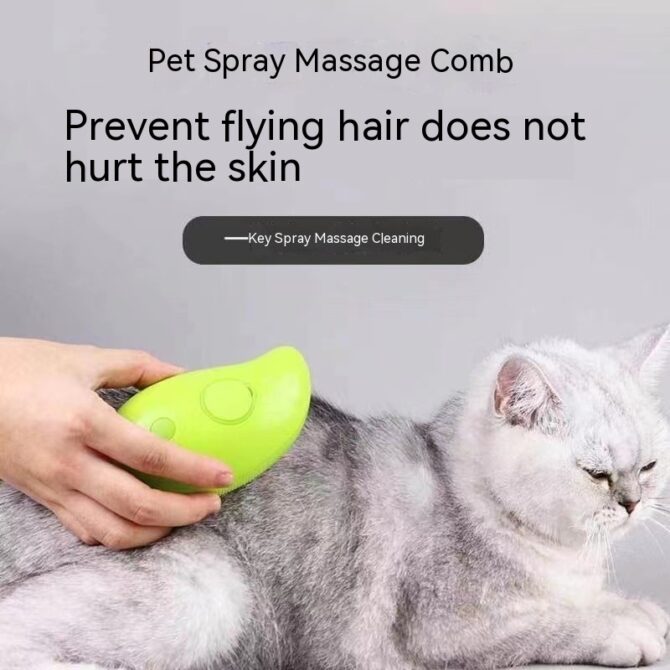 3 In 1 Cat Steam Brush Steamy Dog Brush Electric Spray Cat Hair Brushes For Massage Pet Grooming Comb Hair Removal Combs - Image 9
